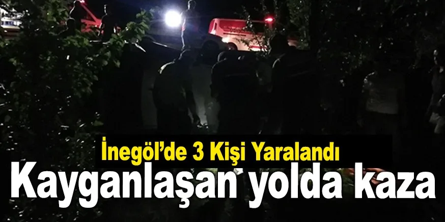 Kayganlaşan yolda kaza; 3 yaralı