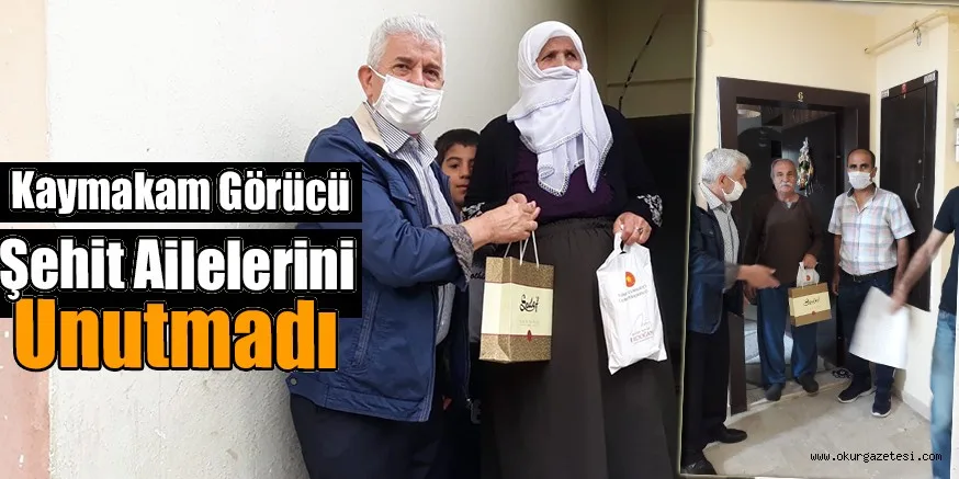 Kaymakam Görücü Şehit Ailelerini Unutmadı