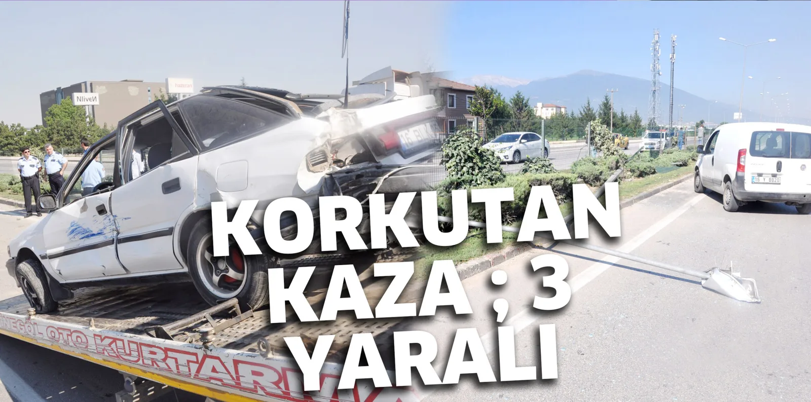 KORKUTAN KAZA ; 3 YARALI