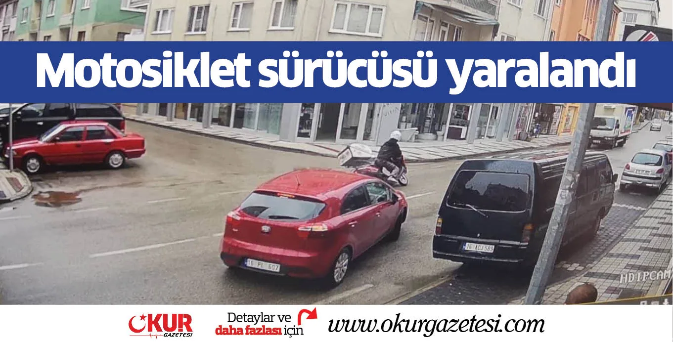 Motosiklet sürücüsü yaralandı