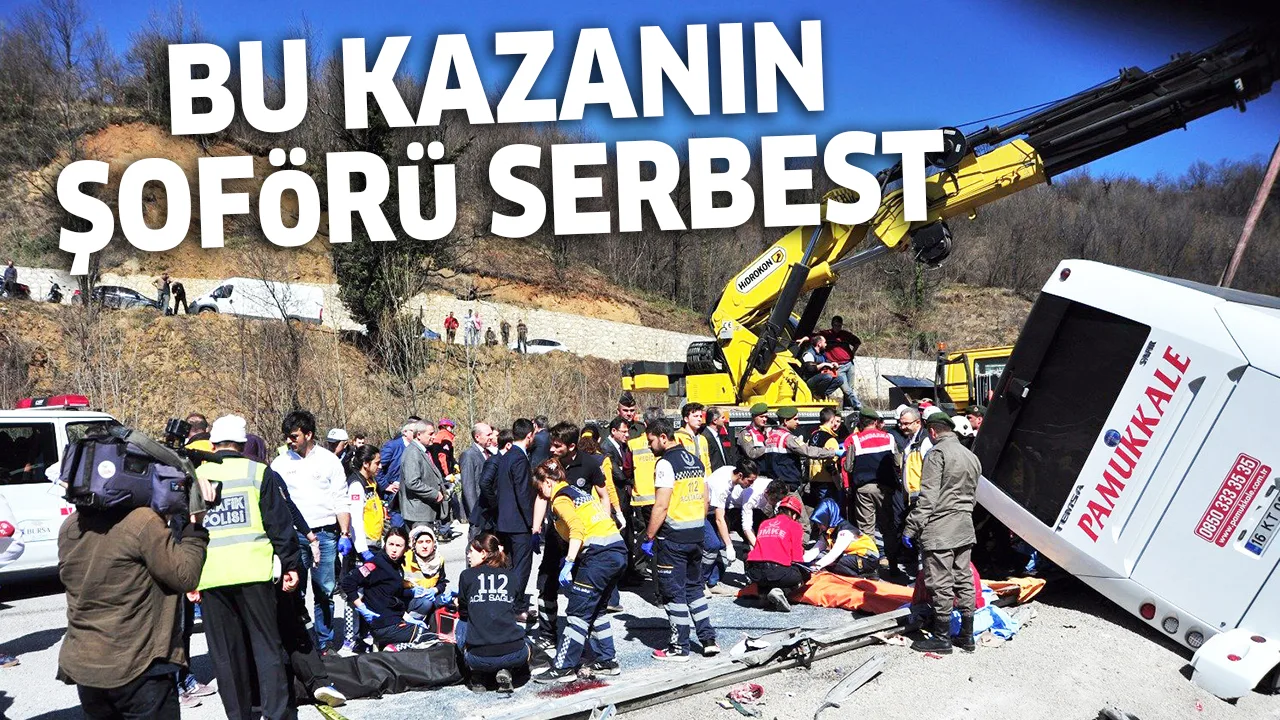 OTOBÜS KAZASININ ŞOFÖRÜ SERBEST BIRAKILDI