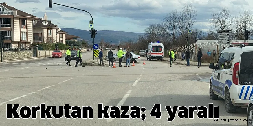 Korkutan kaza; 4 yaralı