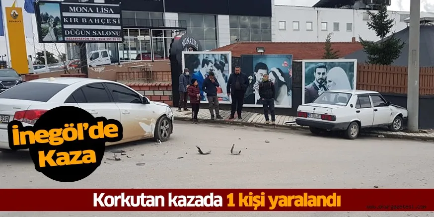 Korkutan kazada 1 kişi yaralandı