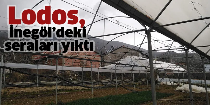 Lodos, İnegöl’deki seraları yıktı