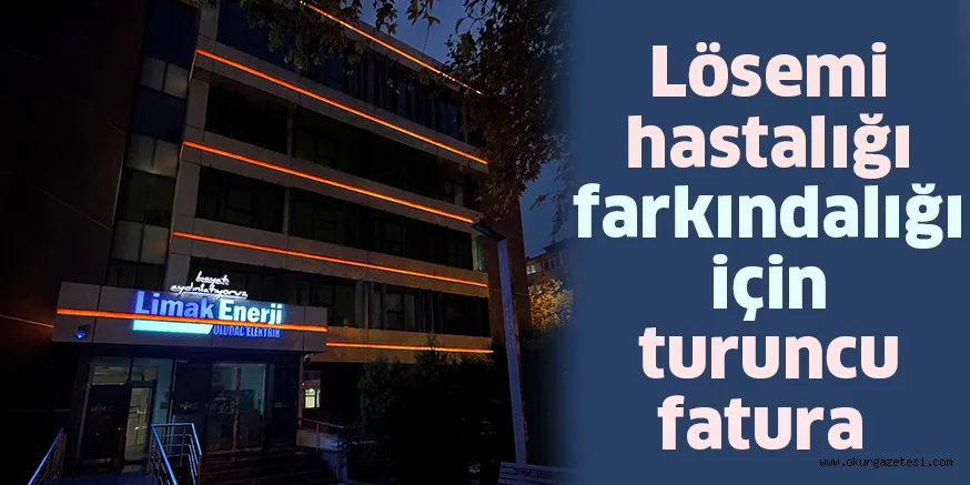 Lösemi hastalığı farkındalığı için turuncu fatura