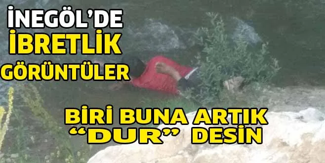 İNEGÖL'DE İBRETLİK GÖRÜNTÜ.. BİRİ BUNA ARTIK DUR DESİN