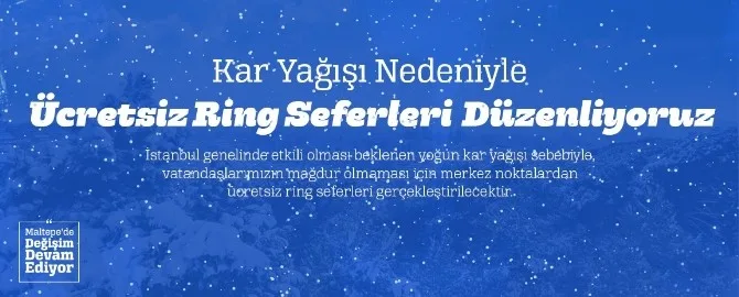 Maltepede Vatandaşlara Ücretsiz Ulaşım Desteği