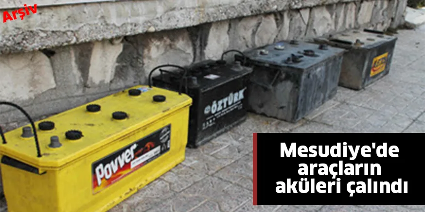 Mesudiye'de araçların aküleri çalındı