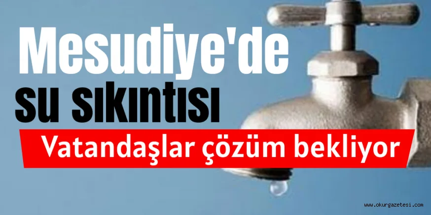 MESUDİYE'DE SU SIKINTISI