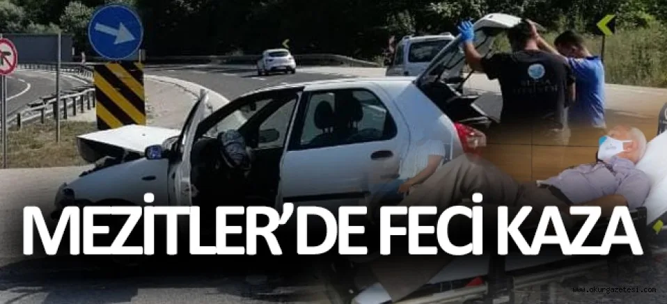 Mezitlerde kaza; 2 yaralı