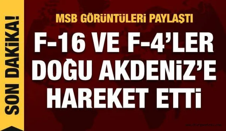 Milli Savunma Bakanlığı paylaştı: Türk F-16'ları Doğu Akdeniz'de uçtu!