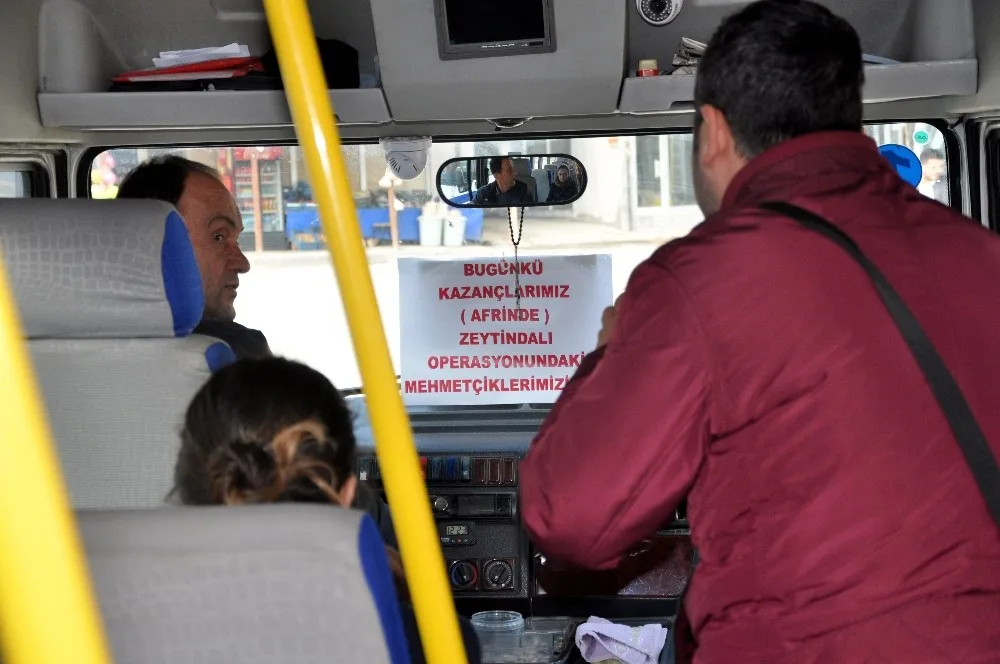 Minibüsçülerin Bir Günlük Kazancı Mehmetçiğe Gidecek