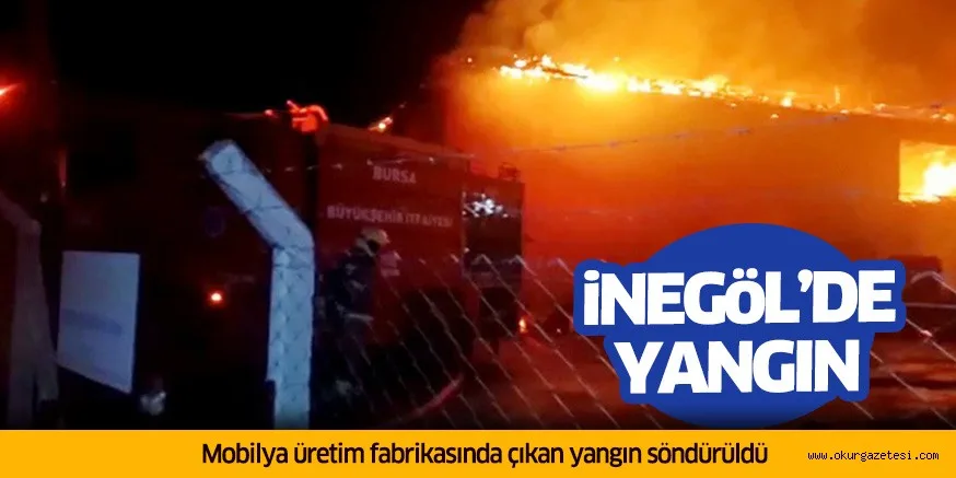 Mobilya üretim fabrikasında çıkan yangın söndürüldü