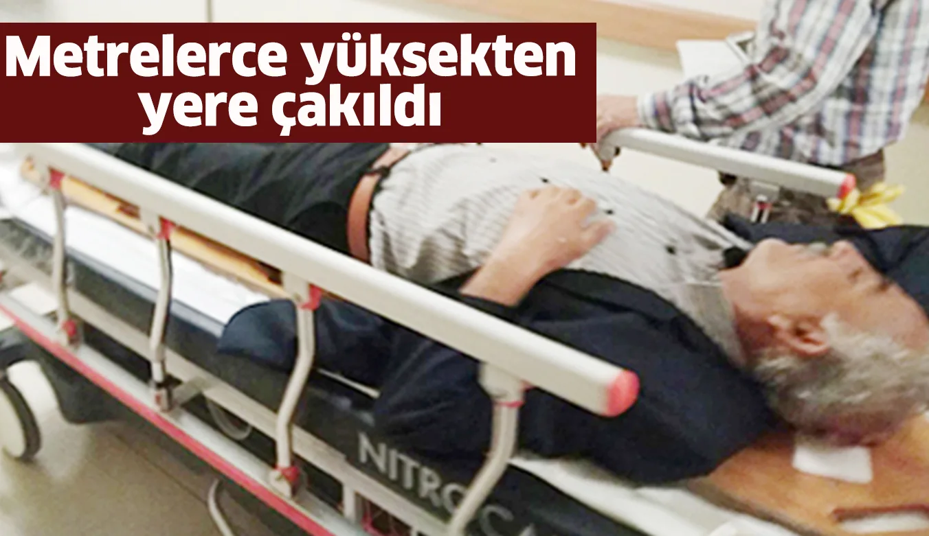 Metrelerce yüksekten yere çakıldı
