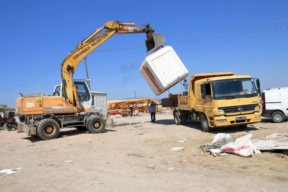 Osmangazide Kurban Satış Yerleri Temizlendi