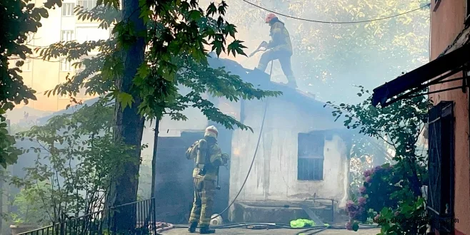 Otluk alanda çıkan ve çiftliğe sıçrayan yangın söndürüldü