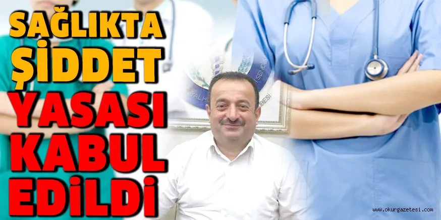 SAĞLIKTA ŞİDDET YASASI KABUL EDİLDİ