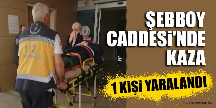 ŞEBBOY CADDESi'NDE KAZA
