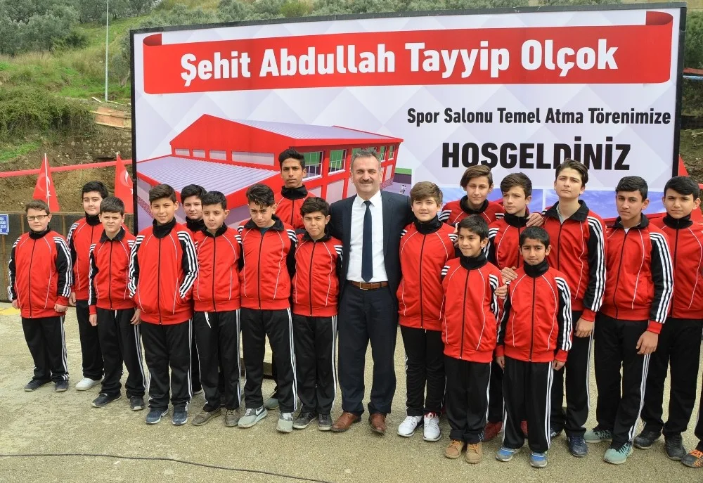 Şehit Abdullah Tayyip Olçok Spor Salonunun Temeli Atıldı