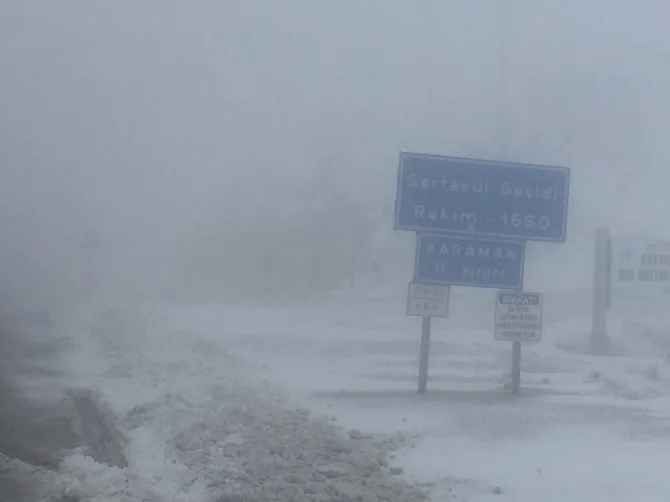 Sertavul Geçidinde Ulaşım Kontrollü Sağlanıyor