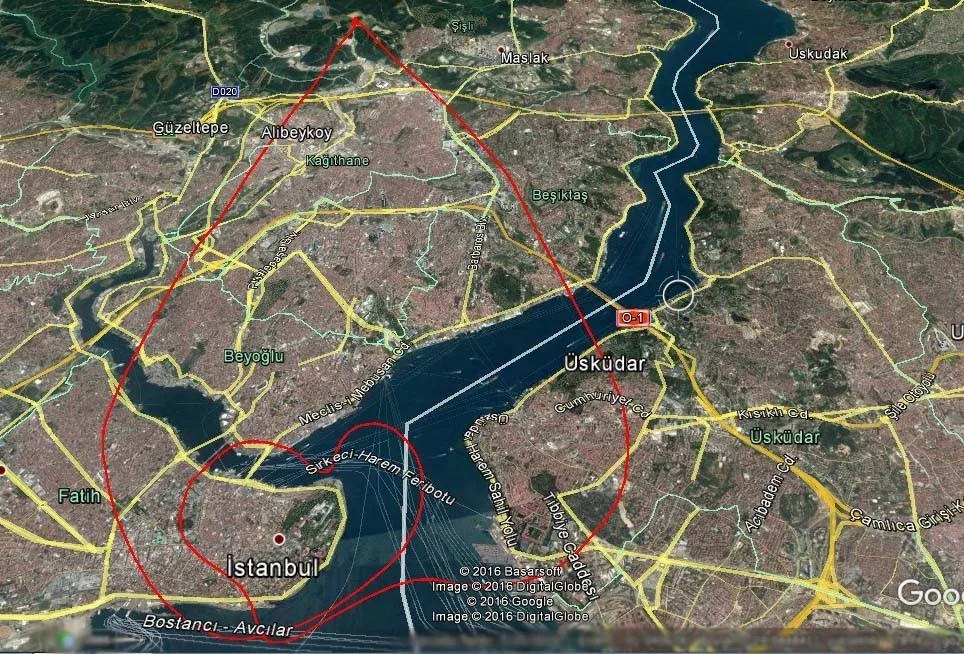 Sevgililer Gününe Kalp Şekilli Uçuş Rotası