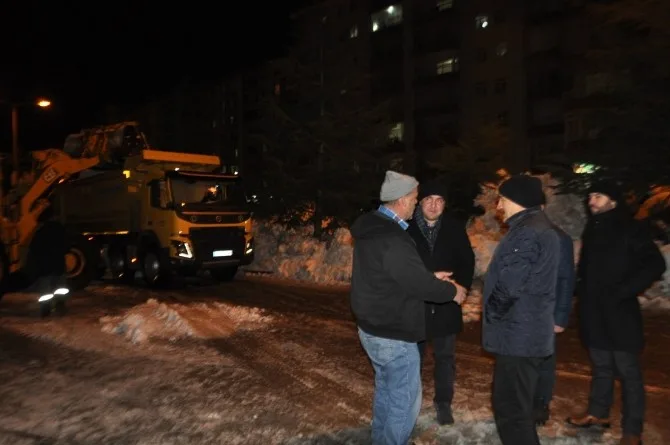 Seydişehirde Kar Temizleme Çalışması