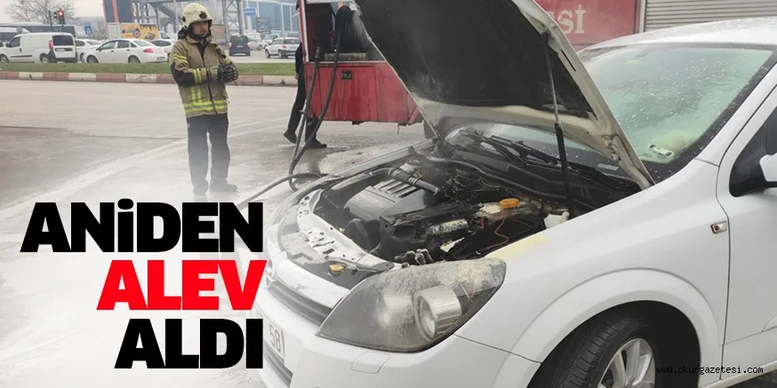Seyir halindeyken aniden alev aldı