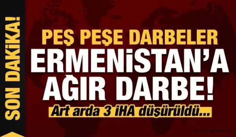 Son dakika: Azerbaycan duyurdu! Peş peşe darbeler, 3 Ermeni İHA'sı düşürüldü...