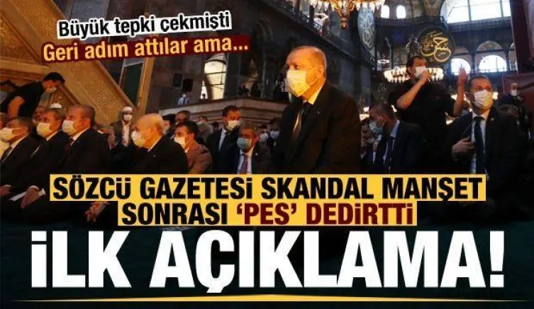 Son dakika: Sözcü'den skandal manşet sonrası 'pes' dedirten açıklama! Geri adım attılar ama...