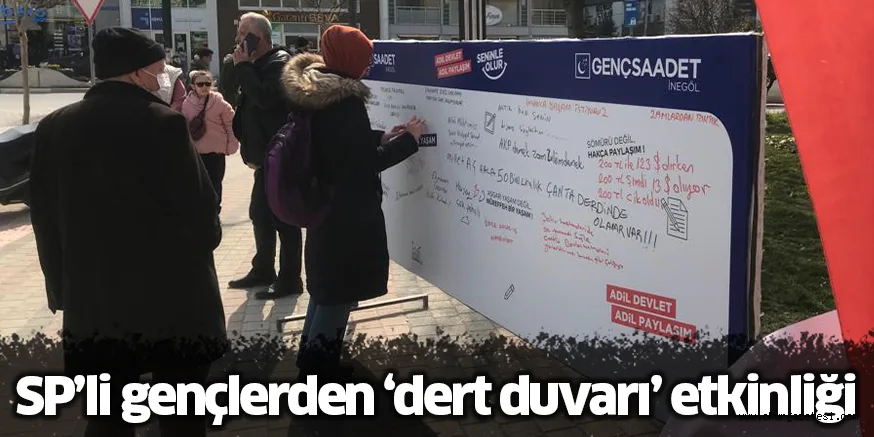 SP’li gençlerden ‘dert duvarı’ etkinliği