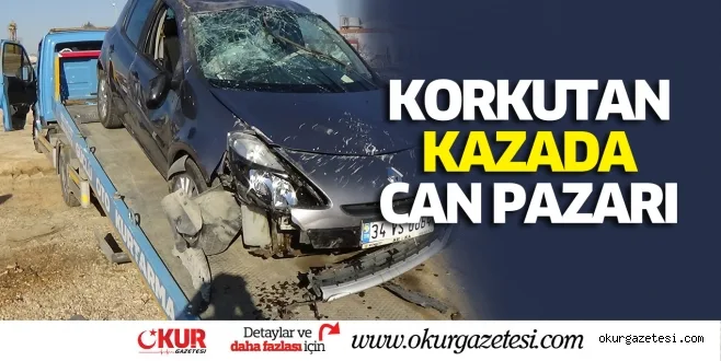 Su kanalına düşen otomobilde can pazarı