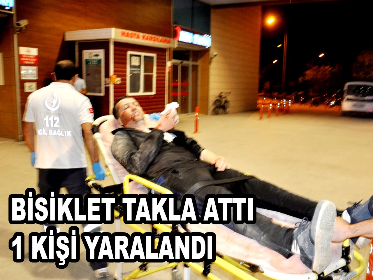 BİSİKLET TAKLA ATTI 1 KİŞİ YARALANDI