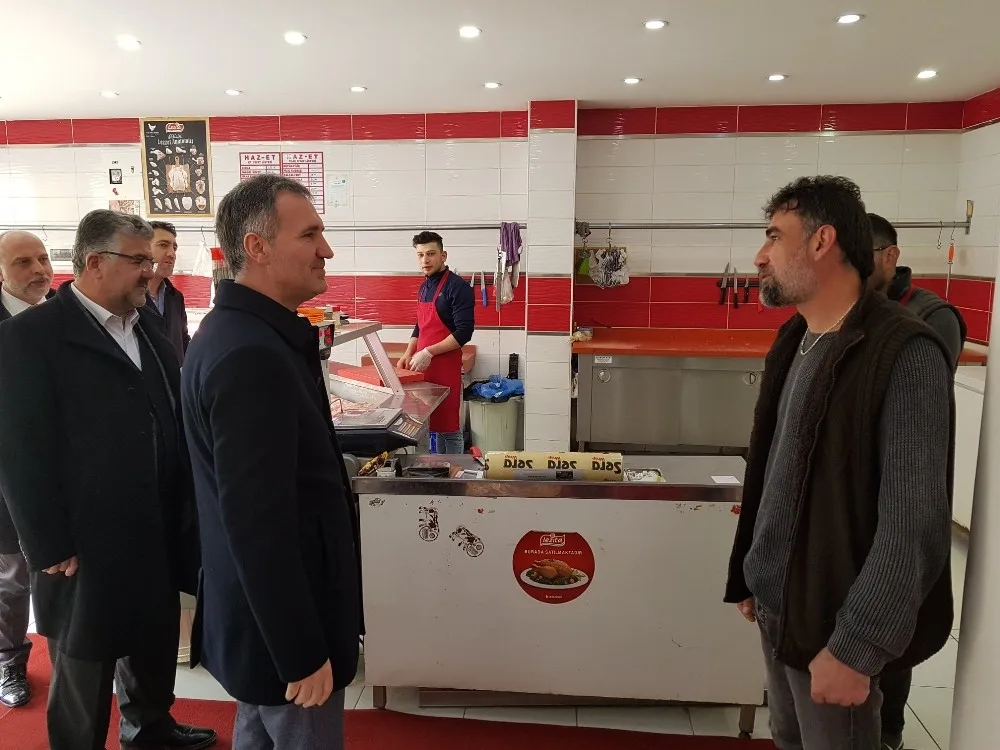 Tabandan Esnafa Çat Kapı Ziyaret