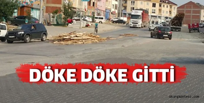 Tahtalar yol ortasına saçıldı
