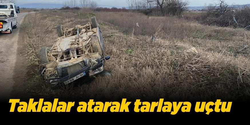 Taklalar atarak tarlaya uçtu