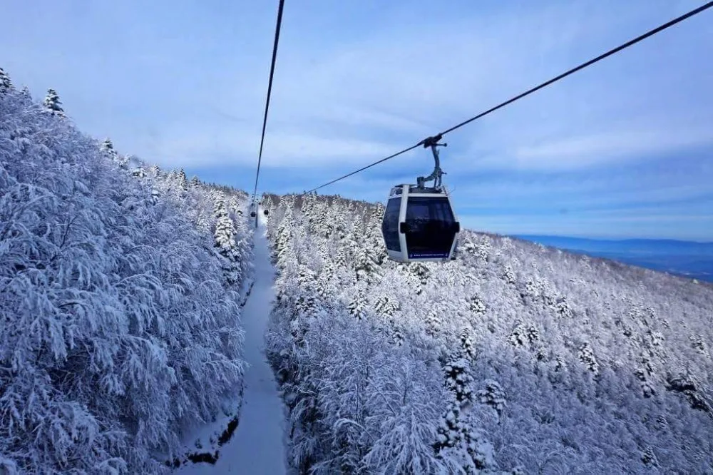 Teleferiğe Şiddetli Rüzgar Engeli
