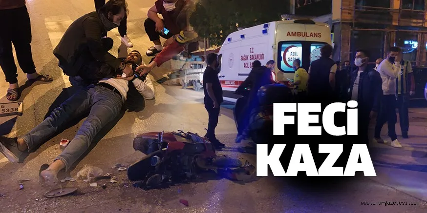 Ticari taksinin çarptığı motosikletin sürücüsü yaralandı