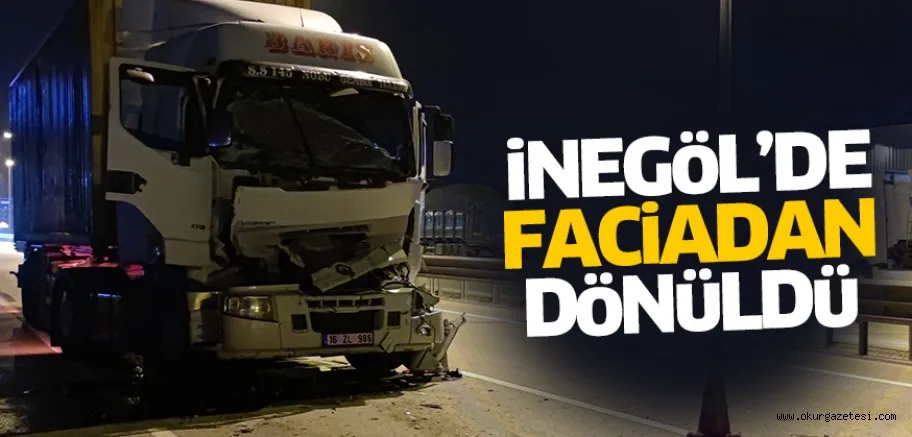 Tırların çarpıştığı kazada 1 kişi yaralandı
