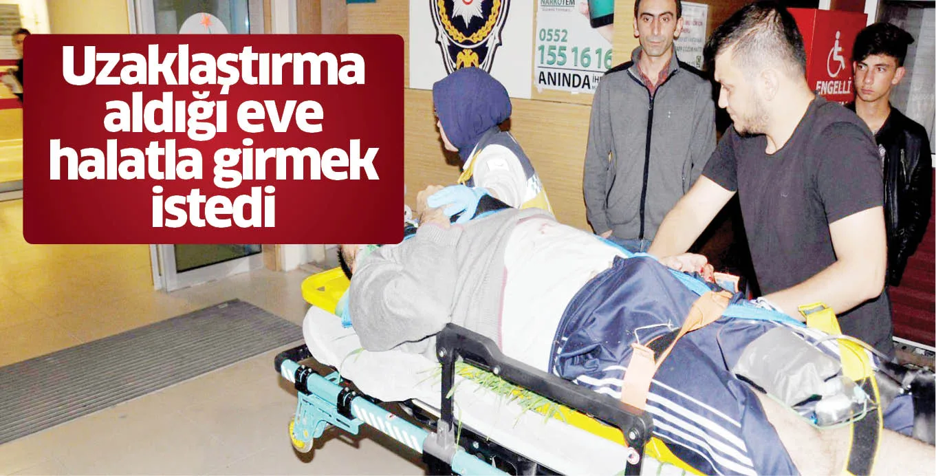 Uzaklaştırma aldığı eve halatla girmek istedi 5 kattan yere çakıldı