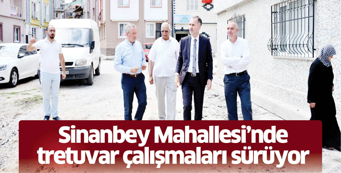 Sinanbey Mahallesi'nde tretuvar çalışmaları sürüyor