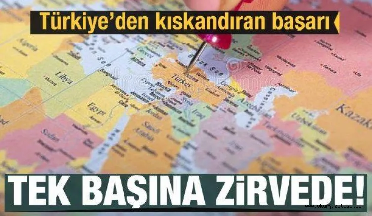 Türkiye'den kıskandıran başarı! Tek başına zirvede