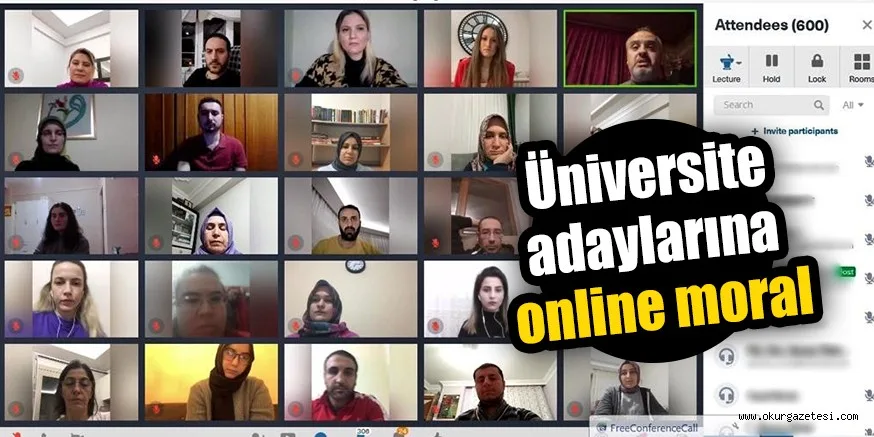 Üniversite adaylarına online moral