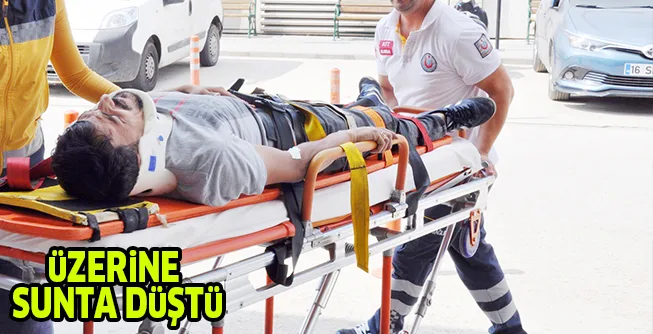 üZERiNE SUNTA DüŞTü