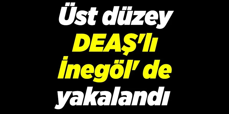 Üst düzey DEAŞ'lı İnegöl' de yakalandı