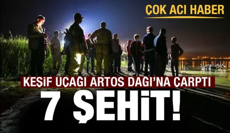 Van'da keşif uçağı düştü: 7 şehit