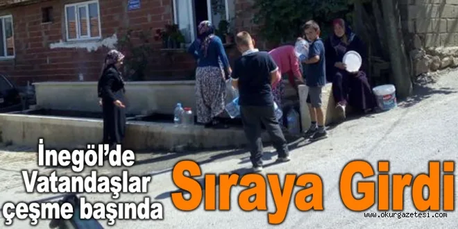 Vatandaşlar çeşme başında sıraya girdi