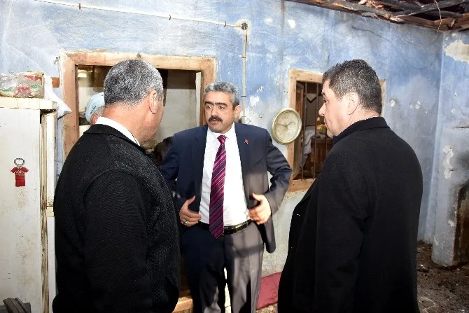 Yanan Evin Tadilatını Nazilli Belediyesi Yapacak