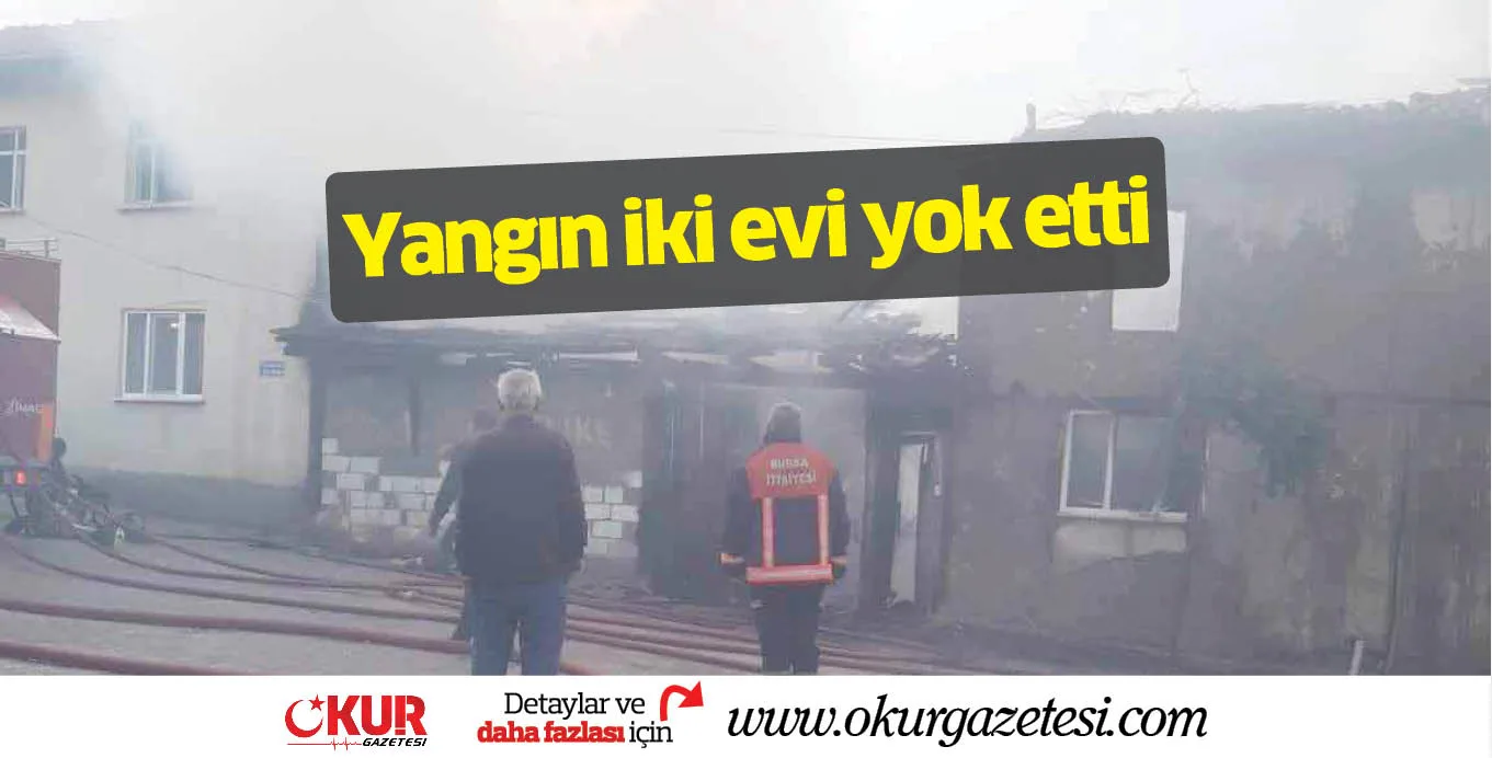Yangın iki evi yok etti