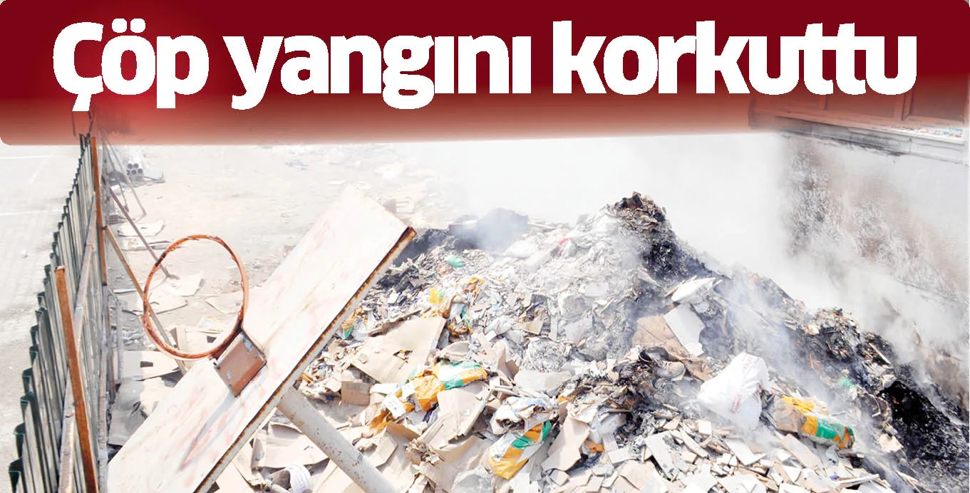 Çöp yangını korkuttu