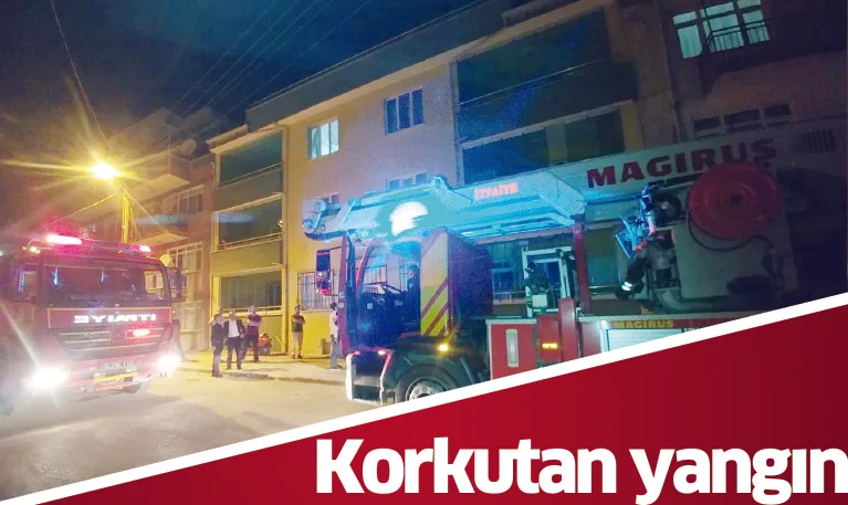 Burhaniye Mahallesi'nde korkutan yangın